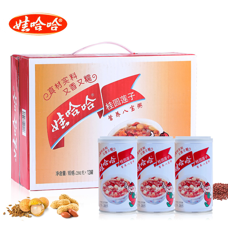 娃哈哈桂圆莲子八宝粥360g12罐整箱速食年货营养速食即食代早餐